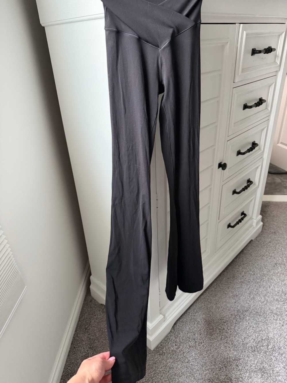 aerie Black High-Rise Flare Leggings
